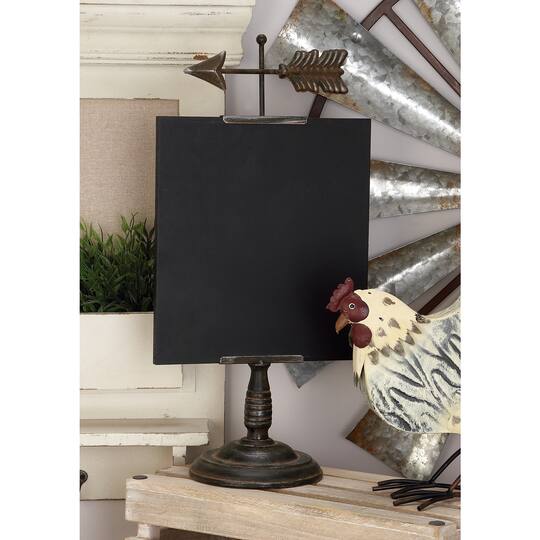 20" Black Metal Farmhouse Chalkboard Sign